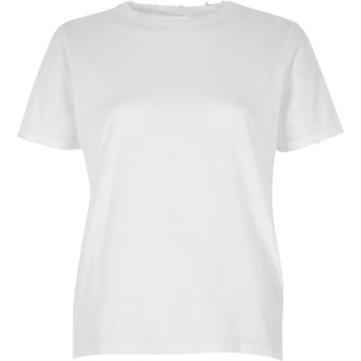 White distressed T-shirt